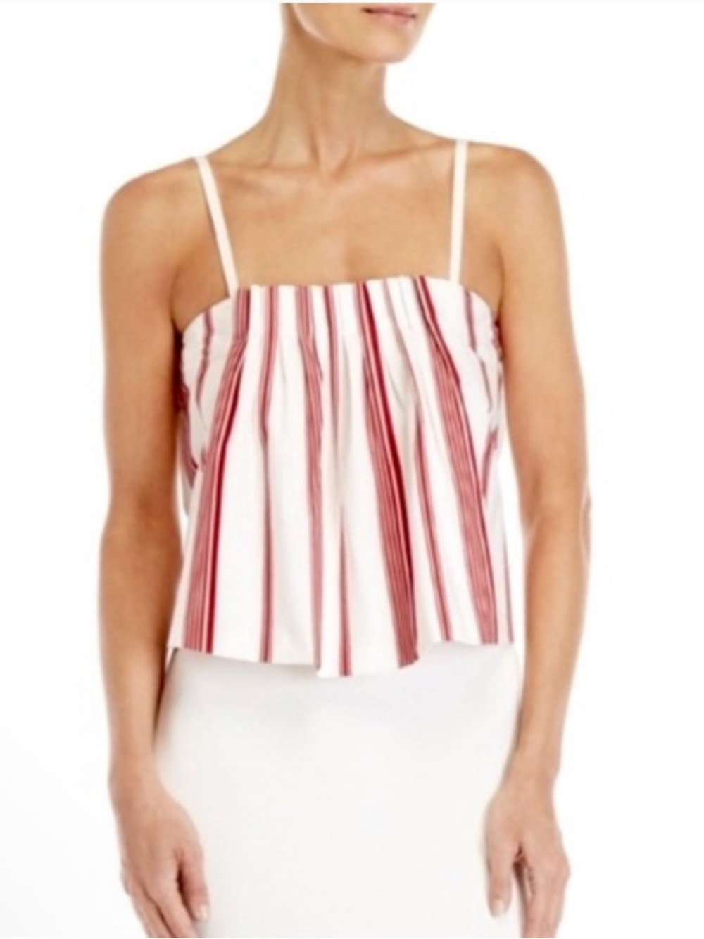 Women’s Red & White Striped tube top - Lightweight Summer top